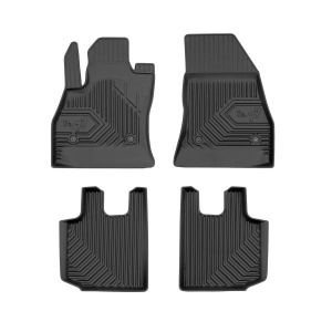 Set 5 covorase auto FIAT 500L (351_, 352_) din 2014-2020, cu covoras tunel median, presuri auto din cauciuc, 4x Stickere auto cu FIAT - Img 3