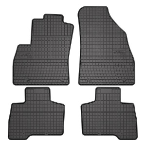 Set 5 covorase auto FIAT FIORINO Box Body/MPV (225_) din 2015-2022, cu covoras tunel median, presuri auto din cauciuc, 4x Stickere auto cu FIAT - Img 3