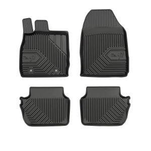 Set 5 covorase auto FORD FIESTA VI (CB1, CCN) din 2014-2022, cu covoras tunel median, presuri auto din cauciuc, 4x Stickere auto cu FORD - Img 3