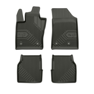 Set 5 covorase auto JEEP COMPASS (MP, M6, MV, M7) din 2008-2017, cu covoras tunel median, presuri auto din cauciuc, 4x Stickere auto cu JEEP - Img 3