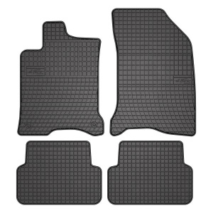 Set 5 covorase auto RENAULT LAGUNA II Grandtour (KG0/1_) din 2008-2018, cu covoras tunel median, presuri auto din cauciuc, 4x Stickere auto cu RENAULT - Img 3