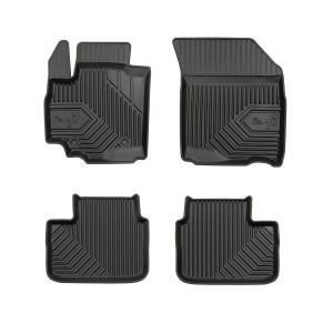 Set 5 covorase auto SUZUKI SX4 (EY, GY) din 2013-2020, cu covoras tunel median, presuri auto din cauciuc, 4x Stickere auto cu SUZUKI - Img 3