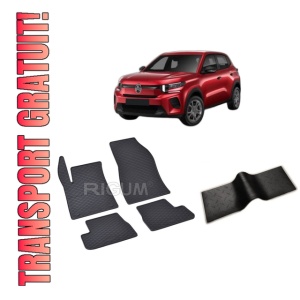 Set 5 covorase CITROEN C3 IV din 04.2024-PREZENT, cu covoras tunel median, CAROSERIE HATCHBACK, Presuri cauciuc 100%, compatibil cu autoturismul CITROEN C3 IV, Rigum