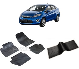 Set 5 covorase FORD FIESTA VI din 10.2008-06.2017, cu covoras tunel median, CAROSERIE SEDAN, Presuri cauciuc 100%, compatibil cu autoturismul FORD FIESTA VI, Rigum - Img 2