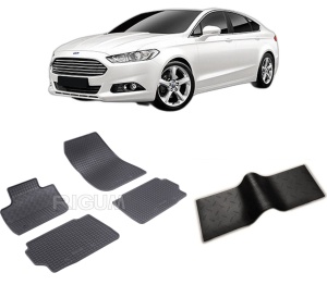 Set 5 covorase FORD MONDEO V din 01.2015-04.2022, cu covoras tunel median, CAROSERIE HATCHBACK, Presuri cauciuc 100%, compatibil cu autoturismul FORD MONDEO V, Rigum - Img 2