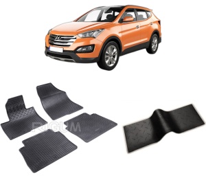 Set 5 covorase HYUNDAI SANTA FE I din 2010-2012, cu covoras tunel median, CAROSERIE SUV, Presuri cauciuc 100%, compatibil cu autoturismul HYUNDAI SANTA FE I, Rigum - Img 2