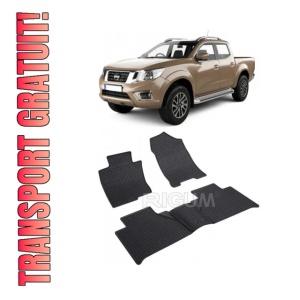 Set 5 covorase Nissan Navara 2016- 2022, din cauciuc 100%, compatibile cu autoturismul NISSAN Navara