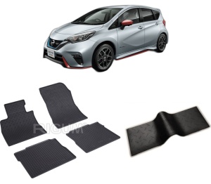 Set 5 covorase NISSAN NOTE E12 din 10.2013-03.2016, cu covoras tunel median, CAROSERIE HATCHBACK, Presuri cauciuc 100%, compatibil cu autoturismul NISSAN NOTE E12, Rigum - Img 2