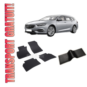 Set 5 covorase OPEL INSIGNIA B din 07.2017-PREZENT, cu covoras tunel median, CAROSERIE COMBI, Presuri cauciuc 100%, compatibil cu autoturismul OPEL INSIGNIA B, Rigum