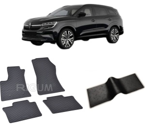 Set 5 covorase RENAULT ESPACE VI E-TECH HYBRID din 04.2023-PREZENT, cu covoras tunel median, CAROSERIE SUV, Presuri cauciuc 100%, compatibil cu autoturismul RENAULT ESPACE VI E-TECH HYBRID, Rigum - Img 2