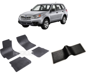 Set 5 covorase SUBARU FORESTER III din 03.2008-01.2013, cu covoras tunel median, CAROSERIE SUV, Presuri cauciuc 100%, compatibil cu autoturismul SUBARU FORESTER III, Rigum - Img 2