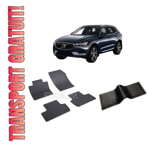 Set 5 covorase VOLVO XC 60 II din 07.2017-PREZENT, cu covoras tunel median, CAROSERIE SUV, Presuri cauciuc 100%, compatibil cu autoturismul VOLVO XC 60 II, Rigum