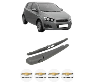 Set brat stergator spate cu lamela pentru CHEVROLET AVEO Hatchback (T300) din 2011-2015, pentru spate, din cauciuc siliconat rezistent, 4 stickere auto CHEVROLET v2495