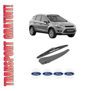 Set brat stergator spate cu lamela pentru FORD KUGA I din 2008-2012, pentru spate, din cauciuc siliconat rezistent, 4 stickere auto FORD