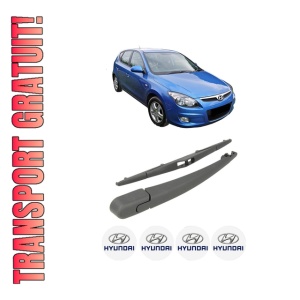 Set brat stergator spate cu lamela pentru HYUNDAI i30 (FD) din 2007-2011, pentru spate, din cauciuc siliconat rezistent, 4 stickere auto HYUNDAI