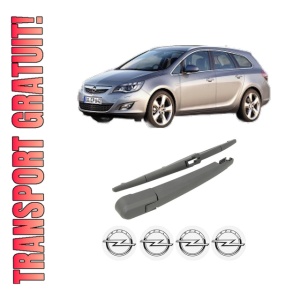 Set brat stergator spate cu lamela pentru OPEL ASTRA J Sports Tourer (P10) din 2010-2015, pentru spate, din cauciuc siliconat rezistent, 4 stickere auto OPEL