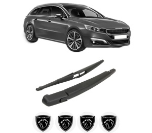 Set brat stergator spate cu lamela pentru PEUGEOT 508 SW I (8E_) din 2010-2018, pentru spate, din cauciuc siliconat rezistent, 4 stickere auto PEUGEOT v970