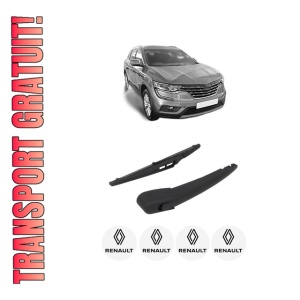 Set brat stergator spate cu lamela pentru RENAULT KOLEOS II (HC_) din 2016-2020, pentru spate, din cauciuc siliconat rezistent, 4 stickere auto RENAULT