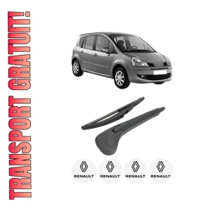 Set brat stergator spate cu lamela pentru RENAULT MODUS / GRAND MODUS (F/JP0_) din 2004, pentru spate, din cauciuc siliconat rezistent, 4 stickere auto RENAULT