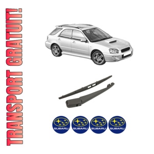 Set brat stergator spate cu lamela pentru SUBARU IMPREZA Estate (GG) din 2000-2008, pentru spate, din cauciuc siliconat rezistent, 4 stickere auto SUBARU
