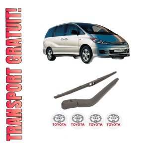 Set brat stergator spate cu lamela pentru TOYOTA PREVIA II (_R3_) din 2000-2006, pentru spate, din cauciuc siliconat rezistent, 4 stickere auto TOYOTA