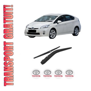 Set brat stergator spate cu lamela pentru TOYOTA PRIUS (_W3_) din 2009-2015, pentru spate, din cauciuc siliconat rezistent, 4 stickere auto TOYOTA