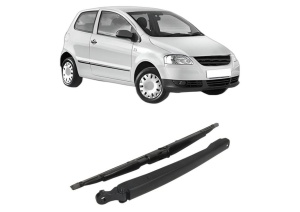 Set brat stergator spate cu lamela pentru Volkswagen FOX Hatchback (5Z1, 5Z3, 5Z4) din 2005-2011, pentru spate, din cauciuc siliconat rezistent, 4 stickere auto Volkswagen - Img 2