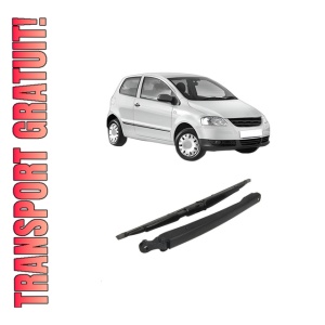Set brat stergator spate cu lamela pentru Volkswagen FOX Hatchback (5Z1, 5Z3, 5Z4) din 2005-2011, pentru spate, din cauciuc siliconat rezistent, 4 stickere auto Volkswagen