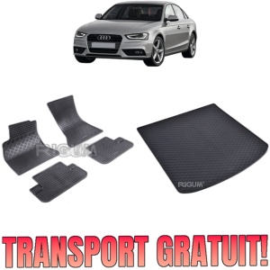 Set Covorase Auto Si Tavita Portbagaj AUDI A4 B8 din 01.2008 - 10.2015, caroserie sedan,
