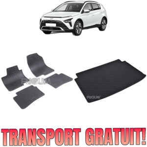Set Covorase Auto Si Tavita Portbagaj HYUNDAI BAYON din 05.2021 - 2026, caroserie suv, PORTBAGAJ INFERIOR, NU PENTRU MHEV