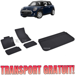 Set Covorase Auto Si Tavita Portbagaj MINI COOPER III F55 din 10.2014 - 2026, caroserie hatchback, 5 USI, PORTBAGAJ INFERIOR SI SUPERIOR