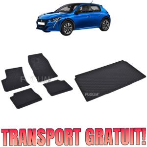 Set Covorase Auto Si Tavita Portbagaj PEUGEOT 208 E- II din 01.2020 - 2026, caroserie hatchback,