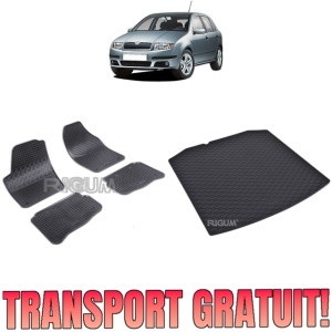 Set Covorase Auto Si Tavita Portbagaj SKODA FABIA I din 2000 - 2007, caroserie sedan, 2 LOCURI