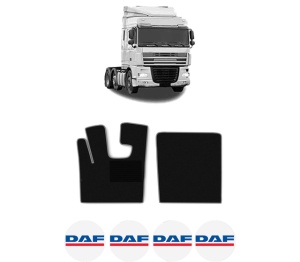 Set covorase Camion Tir DAF XF 105 din 2005-2013, Auto, 4x Stickere auto cu DAF