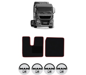 Set covorase Camion Tir MAN TGX I din 2006-2021, Auto, 4x Stickere auto cu MAN
