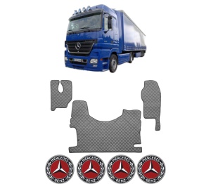 Set covorase Camion Tir MERCEDES-BENZ ACTROS MP2 / MP3 din 2002-2009, Auto, 4x Stickere auto cu MERCEDES-BENZ