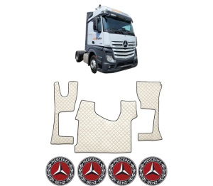 Set covorase Camion Tir MERCEDES-BENZ ACTROS MP4 / MP5 din 2011-2024, Auto, 4x Stickere auto cu MERCEDES-BENZ