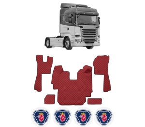 Set covorase Camion Tir SCANIA R I din 2004-2019, Auto, 4x Stickere auto cu SCANIA