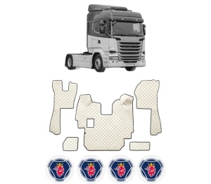 Set covorase Camion Tir SCANIA R I din 2004-2019, Auto, 4x Stickere auto cu SCANIA
