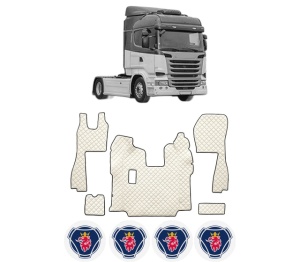 Set covorase Camion Tir SCANIA R I din 2004-2019, Auto, 4x Stickere auto cu SCANIA