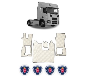 Set covorase Camion Tir SCANIA R II din 2016-2024, Auto, 4x Stickere auto cu SCANIA