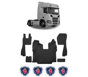 Set covorase Camion Tir SCANIA R II din 2016-2024, Auto, 4x Stickere auto cu SCANIA