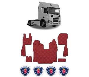 Set covorase Camion Tir SCANIA R II din 2016-2024, Auto, 4x Stickere auto cu SCANIA