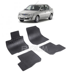 Set covorase Dacia Logan 2004 - 2013 si 4 stickere rotunde Dacia accesorii pentru autoturismul tau - masina v4861