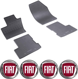 Set covorase Fiat 500X SUV 01.2015 - prezent si 4 stickere rotunde Fiat accesorii pentru autoturismul tau - masina v4828