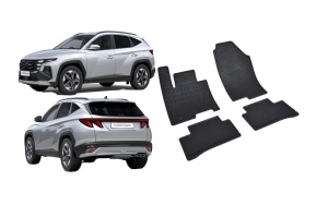 Set covorase Hyundai Tucson MHEV 12.2020 - prezent si 4 stickere rotunde Hyundai accesorii pentru autoturismul tau - masina v4694