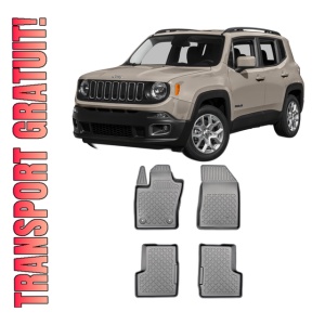 Set covorase JEEP RENEGADE, din 09.2014 - 06.2018, covorase tavita, caroserie SUV NU CORESPUNDE MODELULUI 4XE PLUG-IN-HYBRID, compatibile cu autoturismul JEEP RENEGADE, ARISTAR