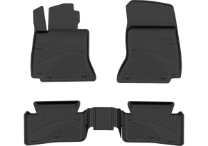 Set covorase Mercedes E-Class W214 din 2023, covorase presuri tavita auto, cu tunel median intermediar din cauciuc thermoplastic, 4 Stickere auto cu Mercedes - Img 3