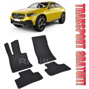 Set covorase Mercedes GLC C253 Coupe 09.2016 - prezent si 4 stickere rotunde Mercedes
