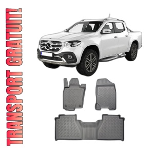Set covorase MERCEDES X-CLASS CLASA X, din 01.2016 - Prezent, covorase tavita, caroserie PICK-UP fara STINGATORUL FIXAT LA PASAGERUL DIN DREAPTA, compatibile cu autoturismul MERCEDES X-CLASS CLASA X, ARISTAR